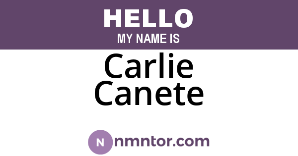 Carlie Canete