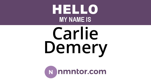 Carlie Demery