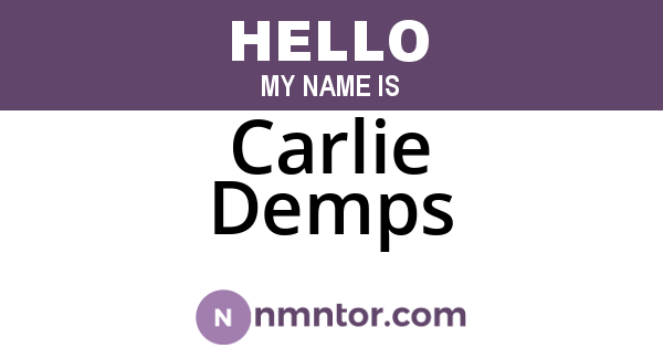 Carlie Demps
