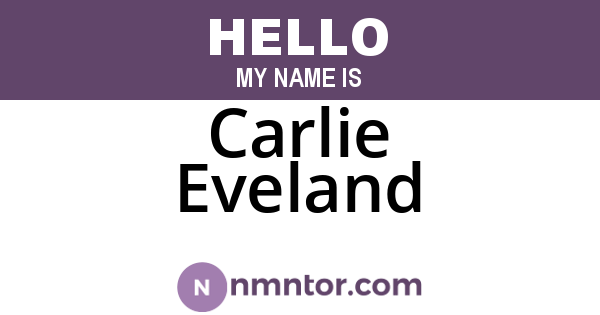Carlie Eveland