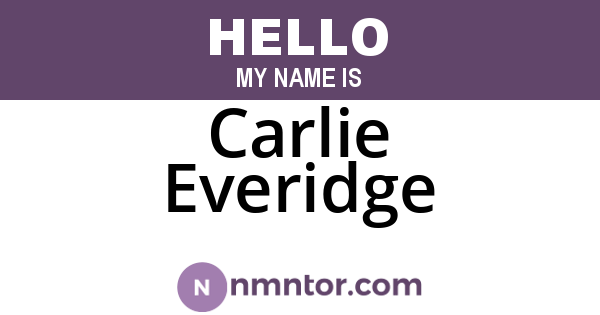 Carlie Everidge