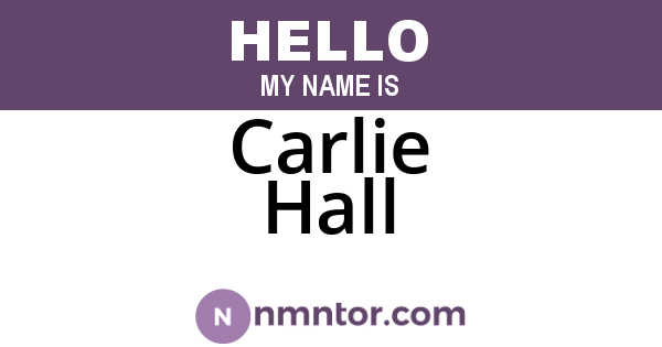 Carlie Hall