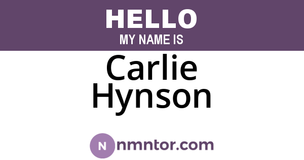 Carlie Hynson