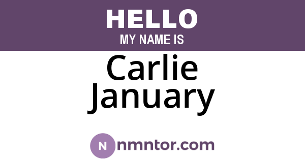 Carlie January