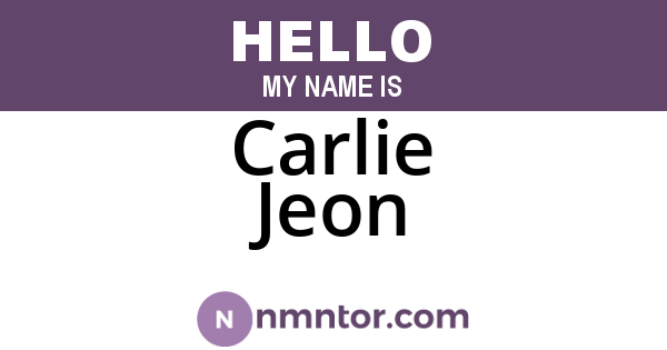 Carlie Jeon