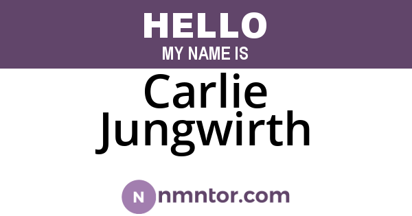 Carlie Jungwirth