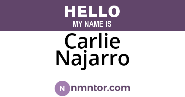 Carlie Najarro