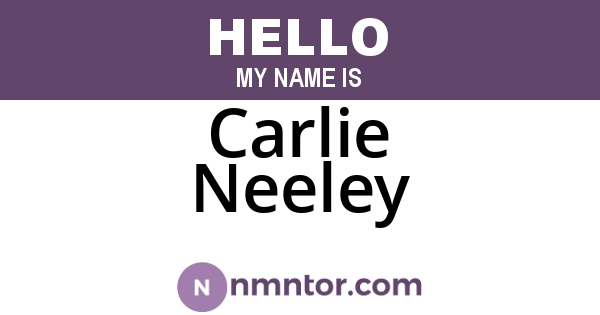 Carlie Neeley