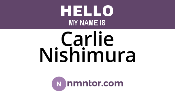 Carlie Nishimura