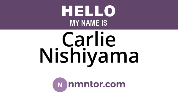 Carlie Nishiyama