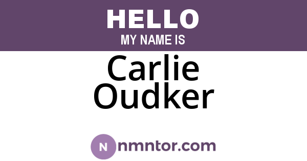 Carlie Oudker