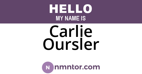 Carlie Oursler