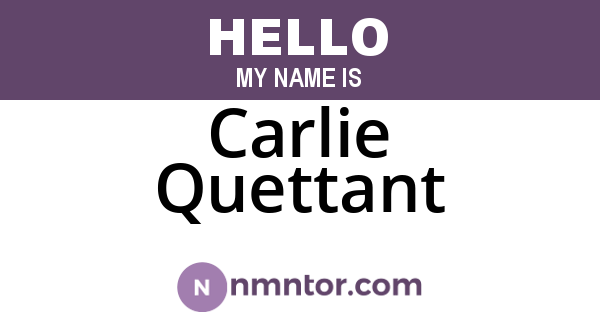 Carlie Quettant