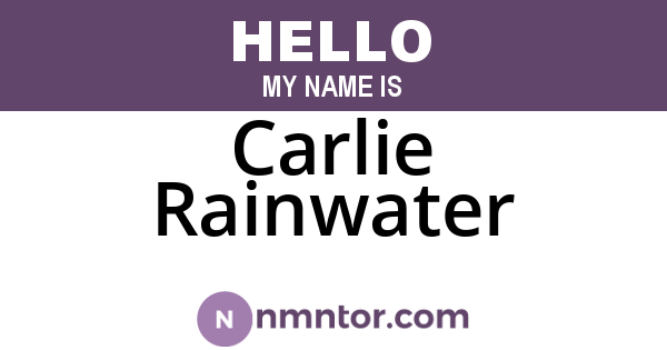 Carlie Rainwater
