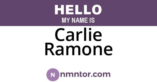 Carlie Ramone
