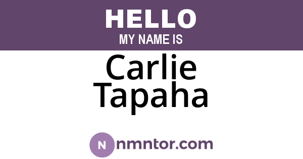 Carlie Tapaha