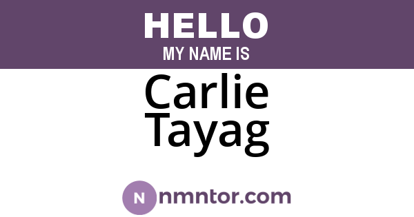 Carlie Tayag