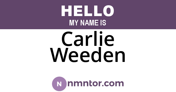 Carlie Weeden