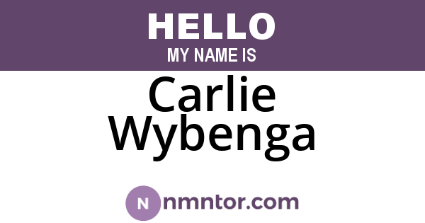 Carlie Wybenga