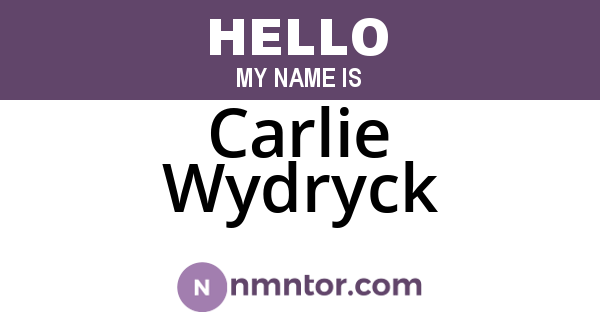 Carlie Wydryck
