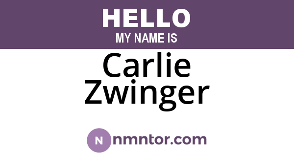 Carlie Zwinger