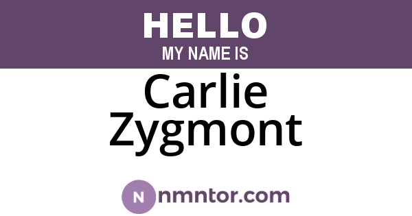 Carlie Zygmont