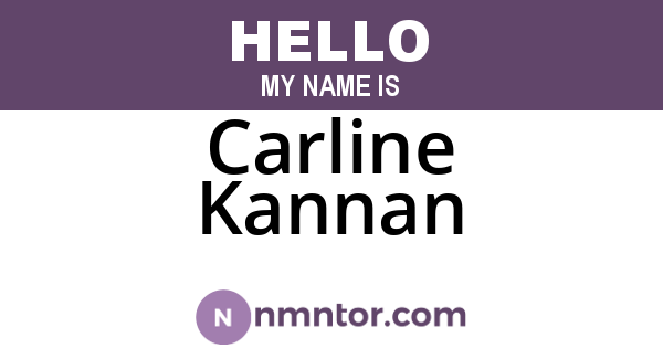 Carline Kannan