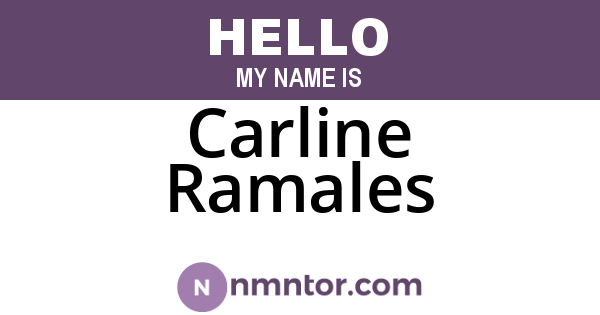 Carline Ramales