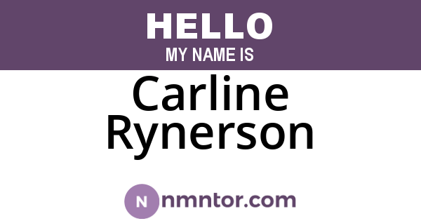 Carline Rynerson