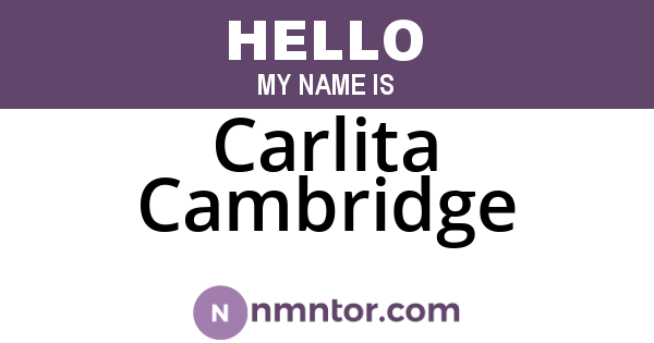 Carlita Cambridge