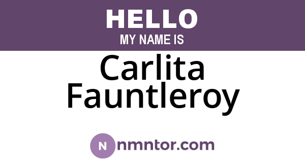 Carlita Fauntleroy