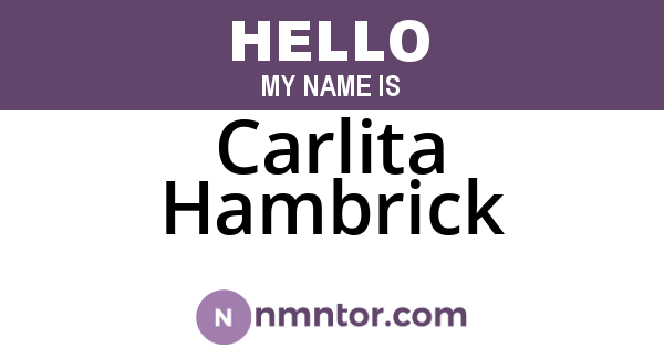 Carlita Hambrick