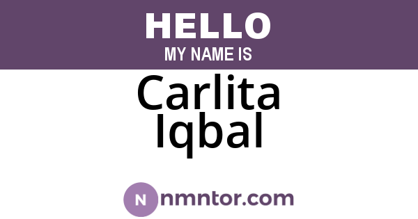 Carlita Iqbal