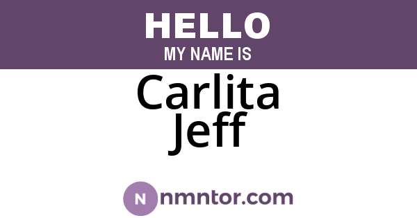 Carlita Jeff