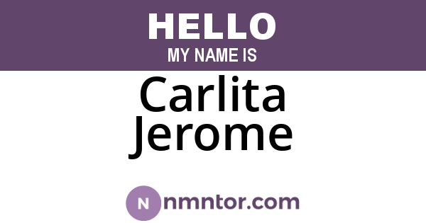 Carlita Jerome