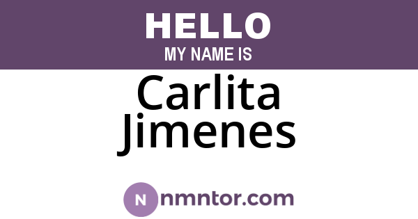 Carlita Jimenes
