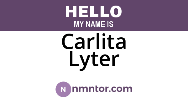 Carlita Lyter