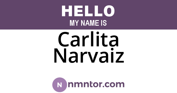 Carlita Narvaiz