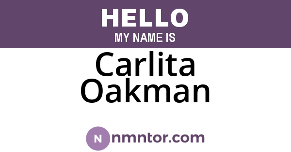 Carlita Oakman