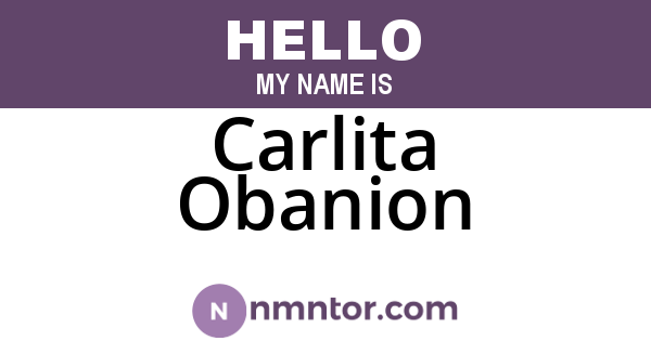 Carlita Obanion