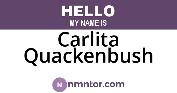 Carlita Quackenbush
