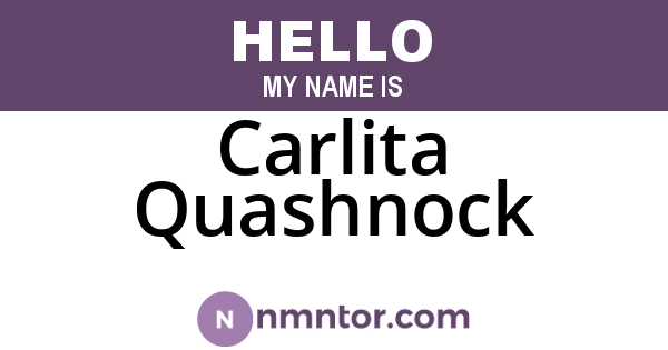 Carlita Quashnock