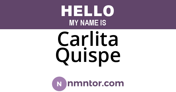 Carlita Quispe
