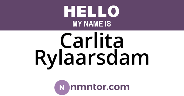 Carlita Rylaarsdam
