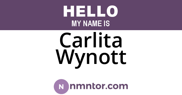 Carlita Wynott