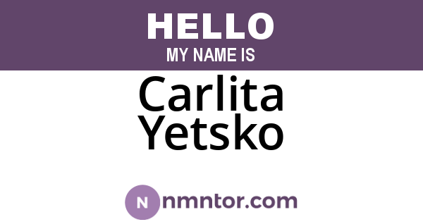 Carlita Yetsko