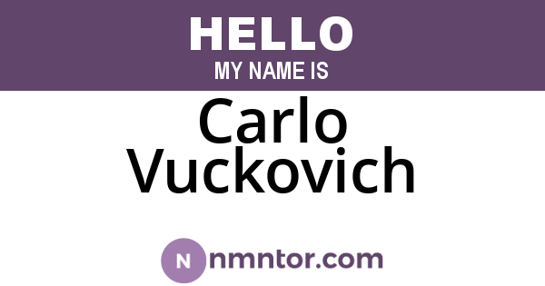 Carlo Vuckovich