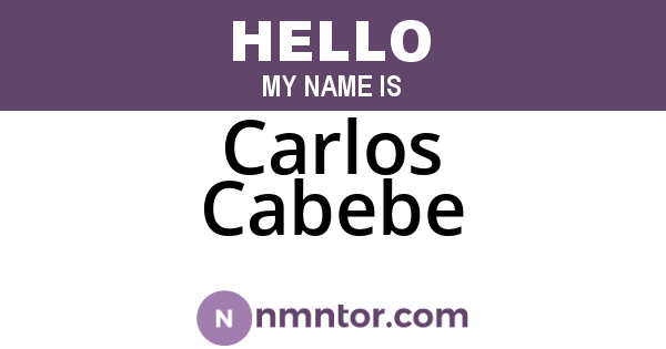 Carlos Cabebe