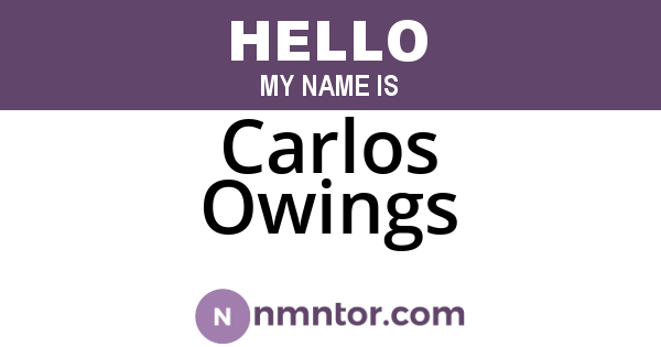 Carlos Owings