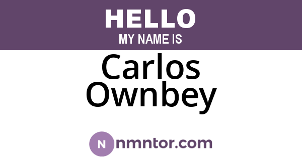 Carlos Ownbey